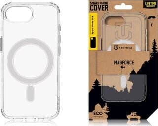 Хибриден удароустойчив кейс с MagSafe за iPhone 16e (прозрачен) - Tactical MagForce Hybrid Cover