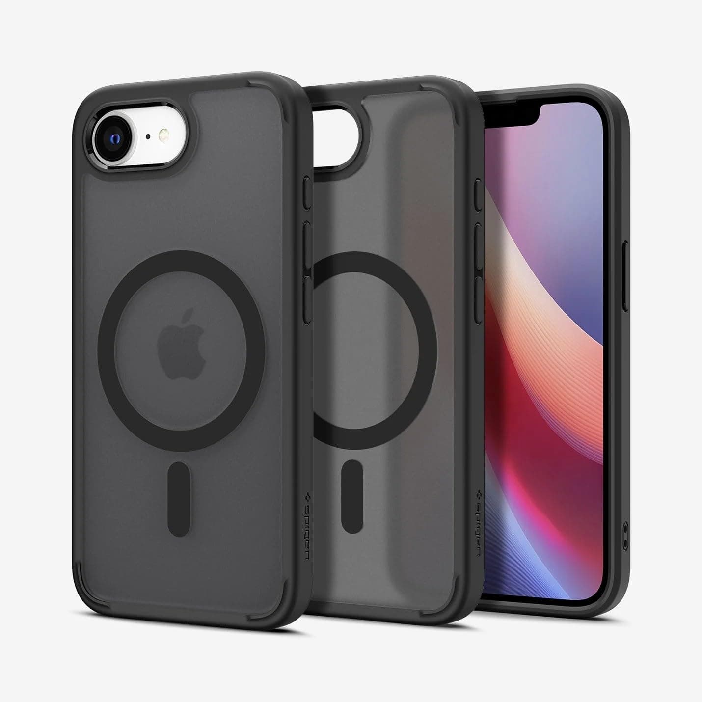 Хибриден кейс с висока степен на защита с MagSafe за iPhone 16e (черен-мат) - Spigen Crystal Hybrid MagSafe Case