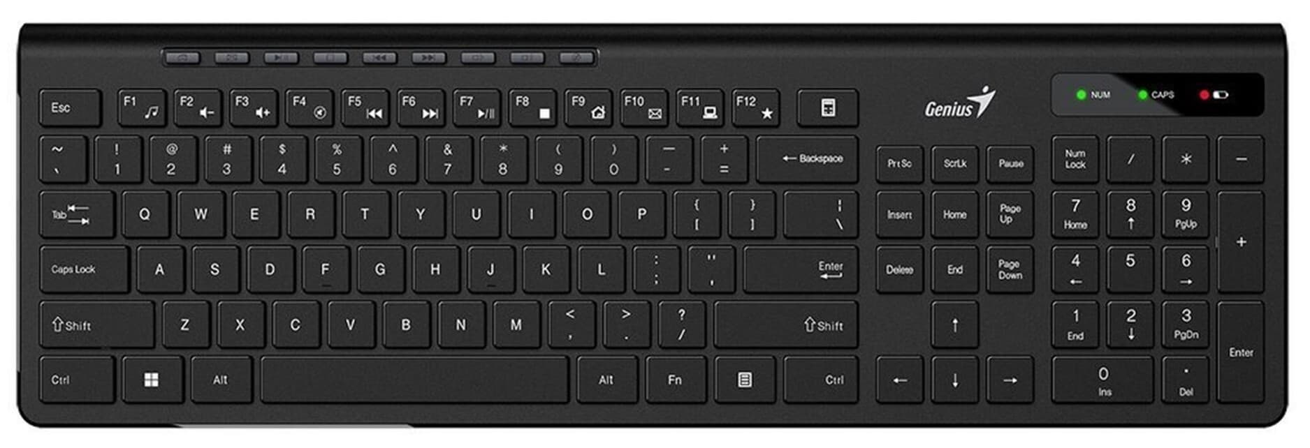 Клавиатура Genius SlimStar 7230, безжична, кирилизирана, черна