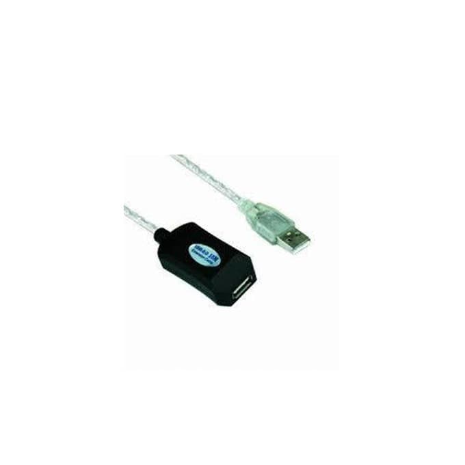 Кабел VCOM CU823-10m, USB A(м) към USB А(ж), 10m, бял