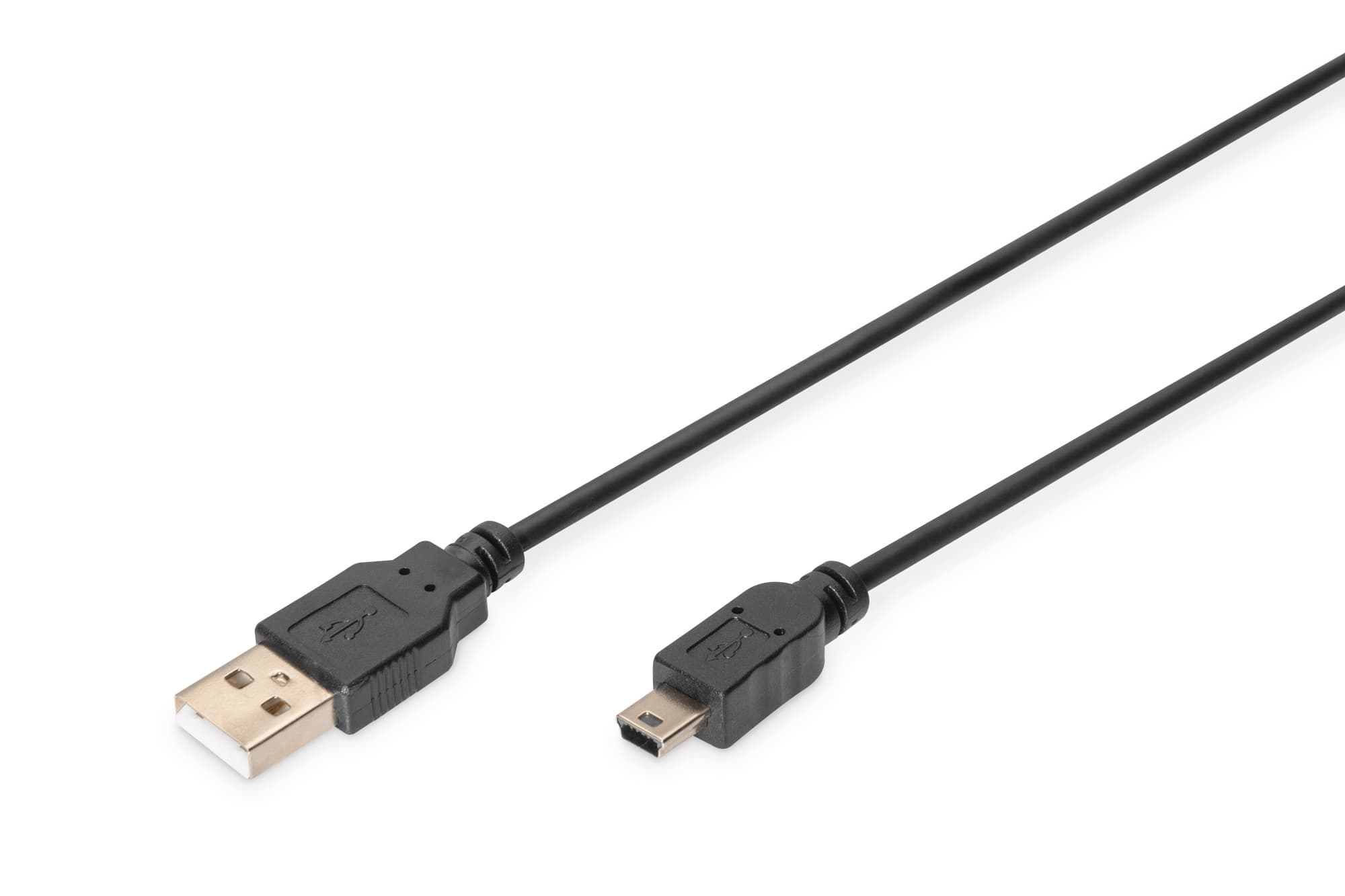 Кабел ASSMANN, USB A(м) към USB Mini B(м), 1.8m, черен