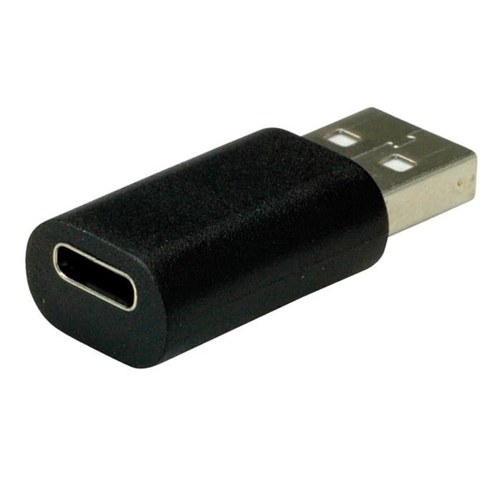 Адаптер Roline 12.99.2995, от USB Type A(м) към USB Type-C(ж), черен