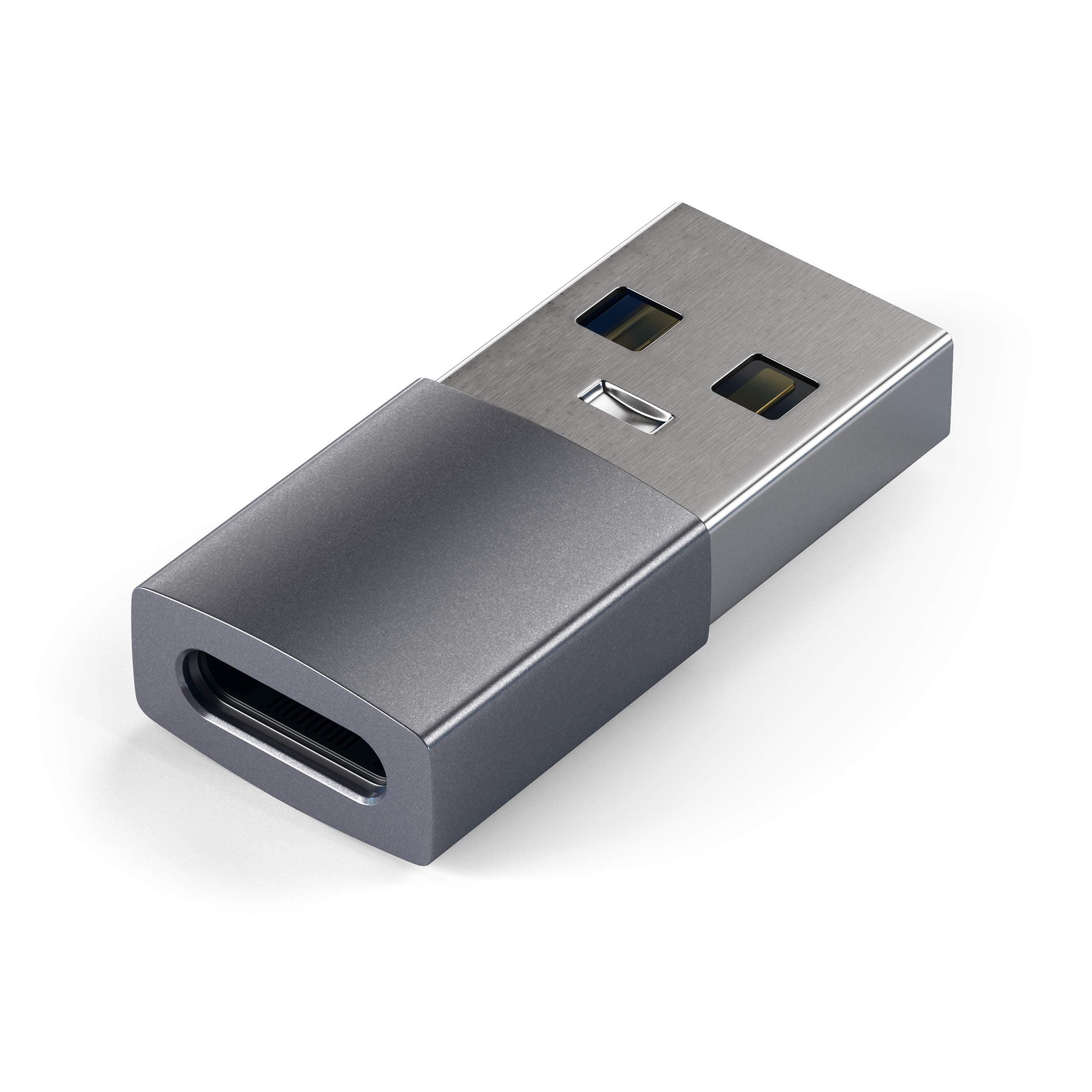 Преходник Satechi ST-TAUCM, от USB A(м) към USB C(ж), сив