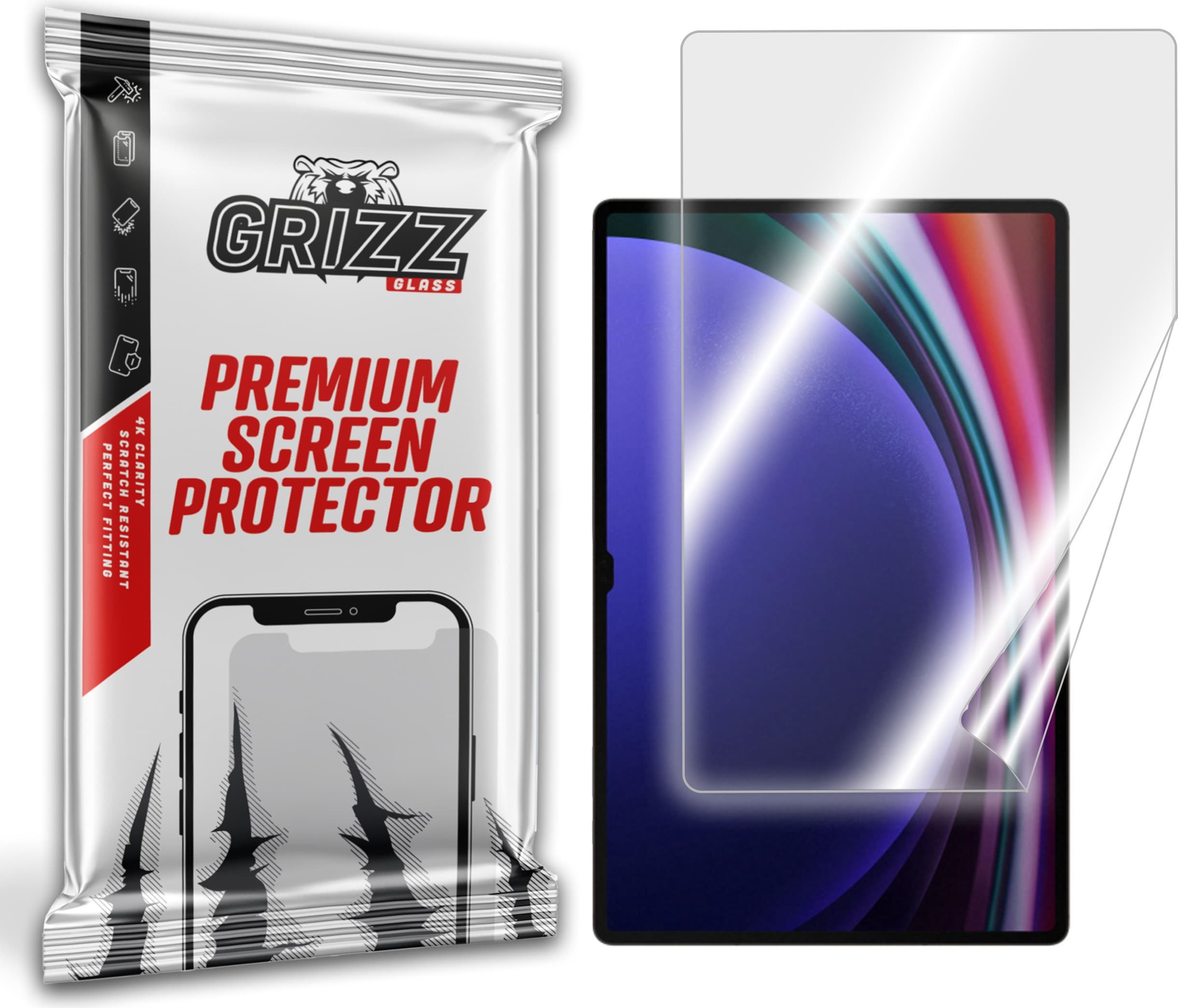Хибридно защитно покритие за дисплея на Samsung Galaxy Tab S9 Ultra (2023) - GrizzGlass CeramicFilm Screen Protector (прозрачно)