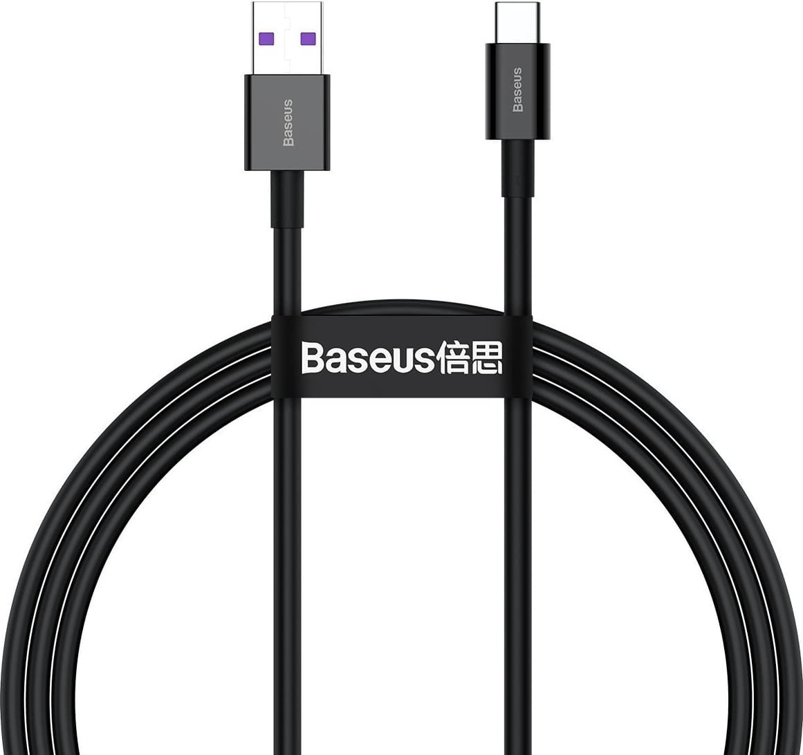 Кабел Baseus CATYS-01, от USB-A(м) към USB-C(м), 1m, черен