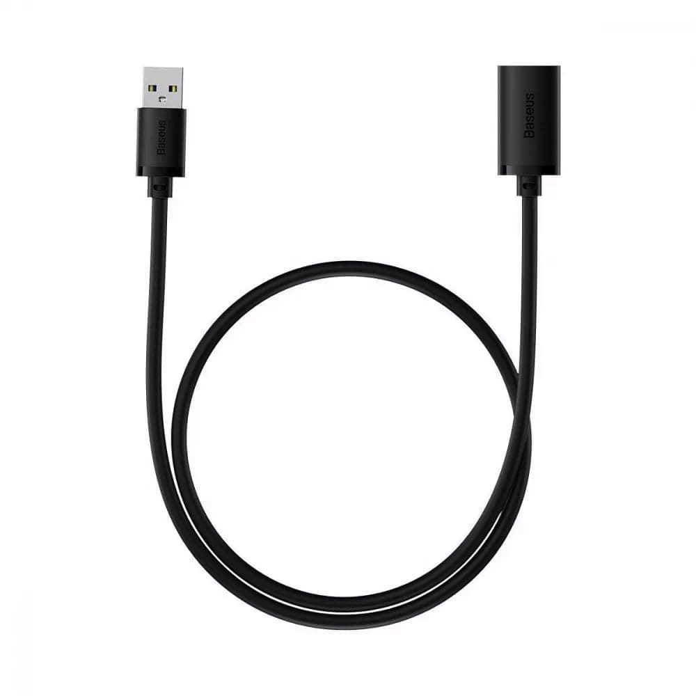 Удължител Baseus AirJoy Series (B00631101111-00), от USB A(м) към USB A(ж), 1.5m, черен