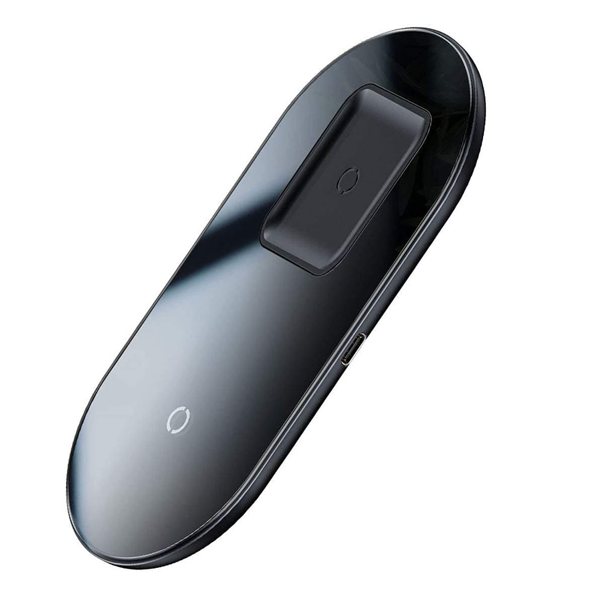 Безжично зарядно Baseus WXJK-CA02, от USB-C(ж) към безжично зарядно, за 2 устройства, 9V/2A, черно