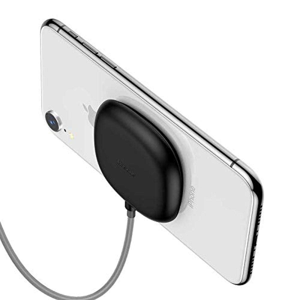 Безжично зарядно Baseus WXXP-01, от USB A(м) към безжично зареждане, 10W, черна