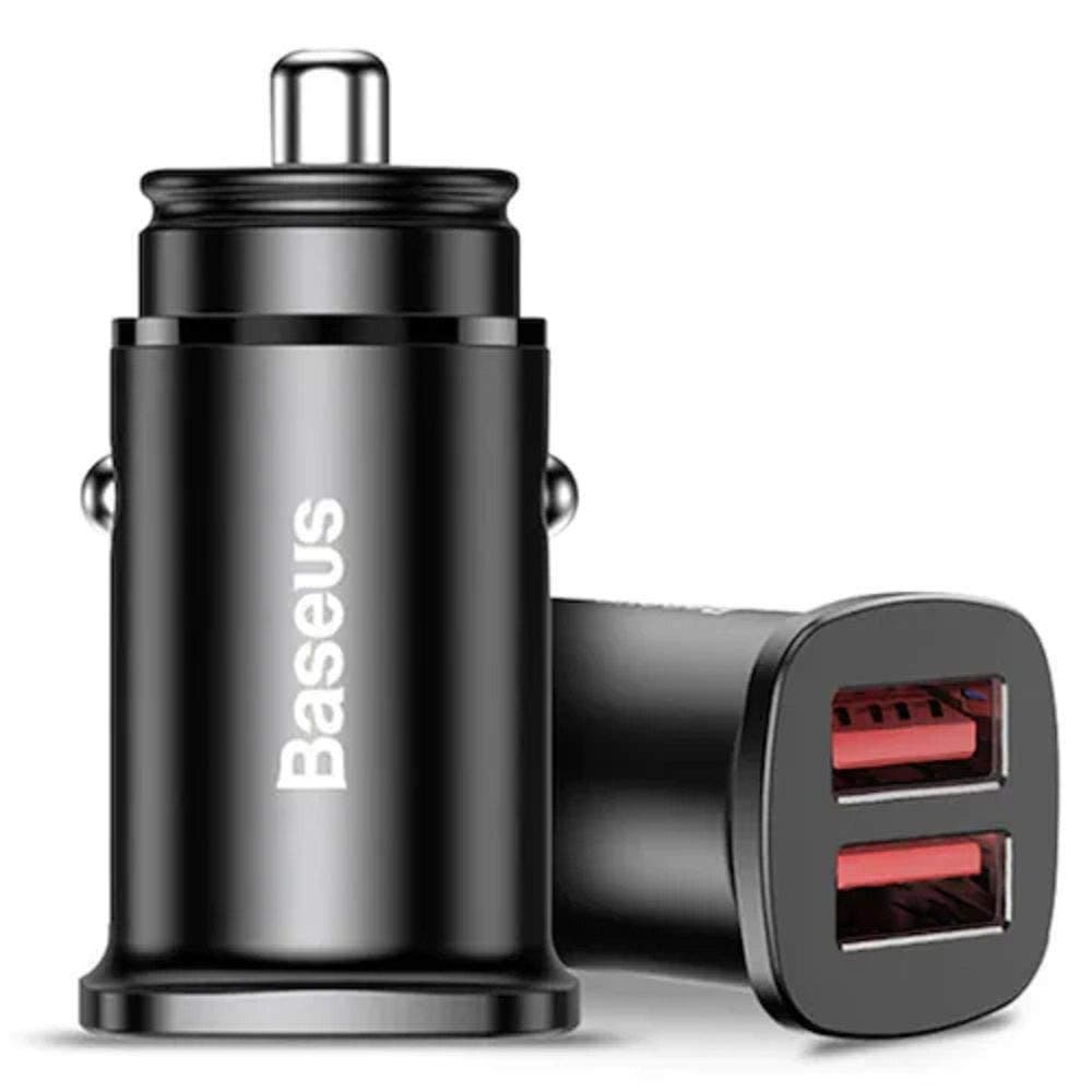 Зарядно за кола Baseus Dual (CCALL-DS01), от автомобилна запалка към 2x USB A(ж), 12V, 2A, черен