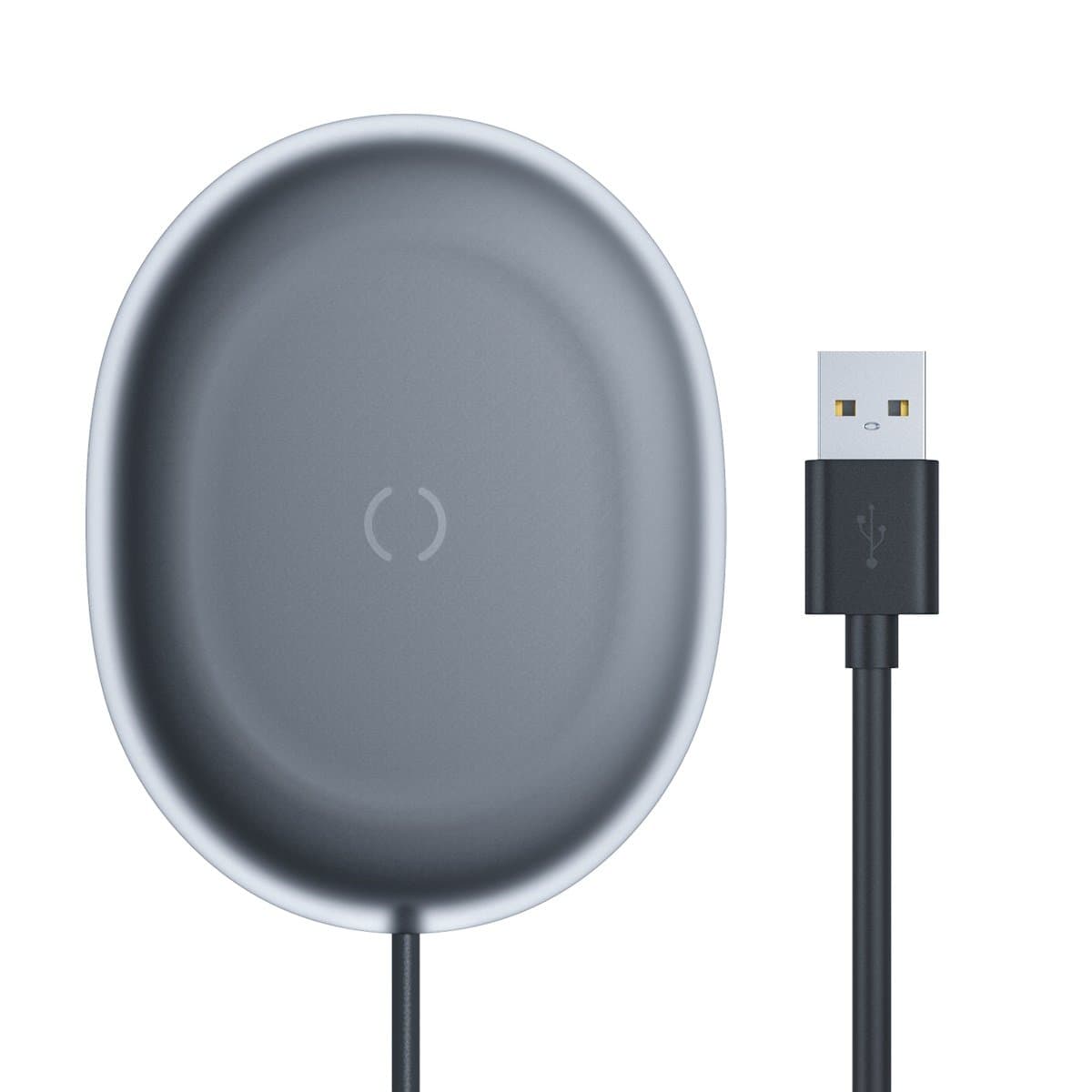 Безжично зарядно Baseus Jelly Wireless Charger (WXGD-01), от USB към безжично зареждане, 12V/2A, 24W, черно