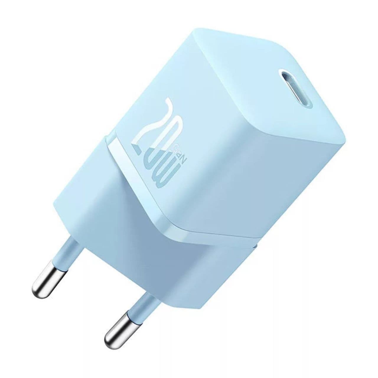 Зарядно устройство Baseus GaN5 (CCGN050103), от контакт към USB-C(ж), 20W, синьо