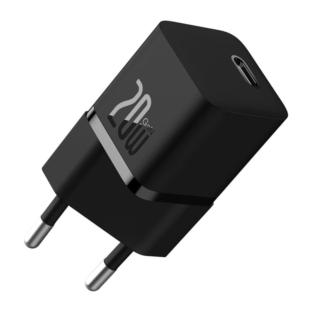 Зарядно устройство Baseus GaN5 (CCGN050101), от контакт към USB-C(ж), 20W, черно