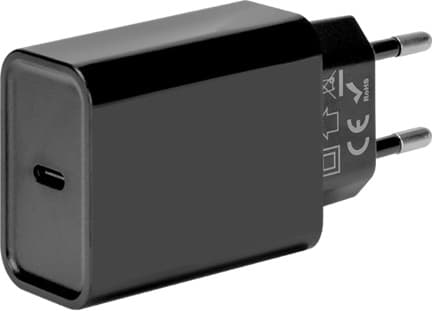 Зарядно устройство OBALME 20W1CBL, от контакт към 1x USB-C(ж), 12V/1.67A, черно, 20W
