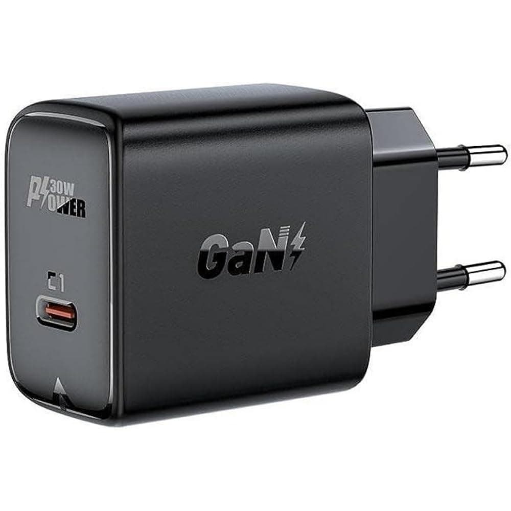 Зарядно устройство Acefast A21, от контакт към 1x USB-C(ж), черно, 30W, QC 3.0