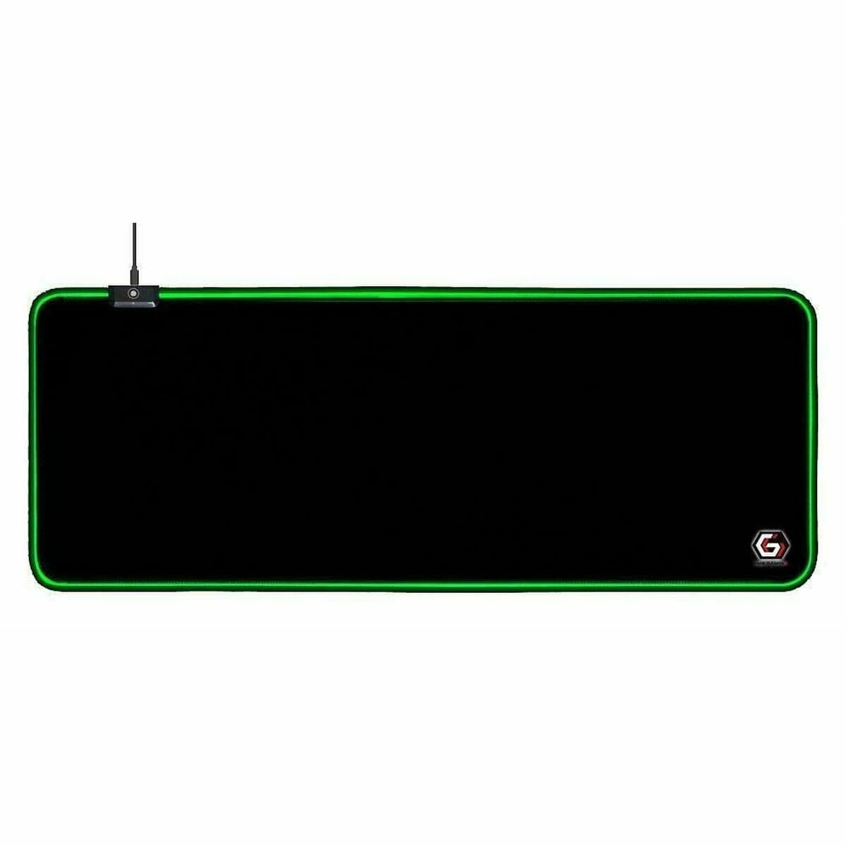 Подложка за мишка Gembird Gaming mouse pad with LED light effect L (MP-GAMELED-L), гейминг, подсветка, черна, 800 x 300 x 4 mm, естествена каучук пяна + плат