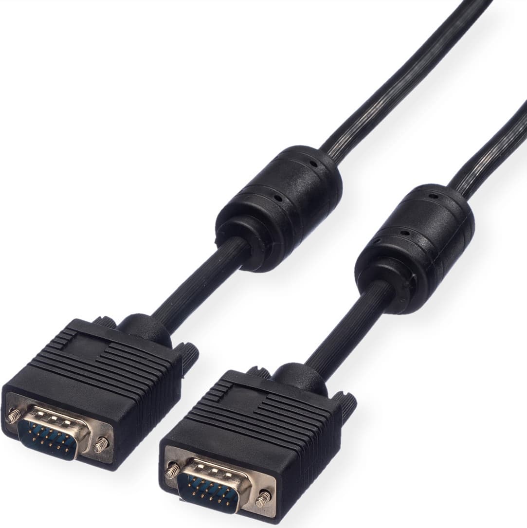 Кабел Roline 11.04.5256, VGA(м) към VGA(м), 6m, черен