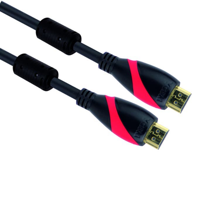 Кабел VCom CG525D-15m, HDMI(м) към HDMI(м), 15м, черен, v1.4, позлатени накрайници, феритен