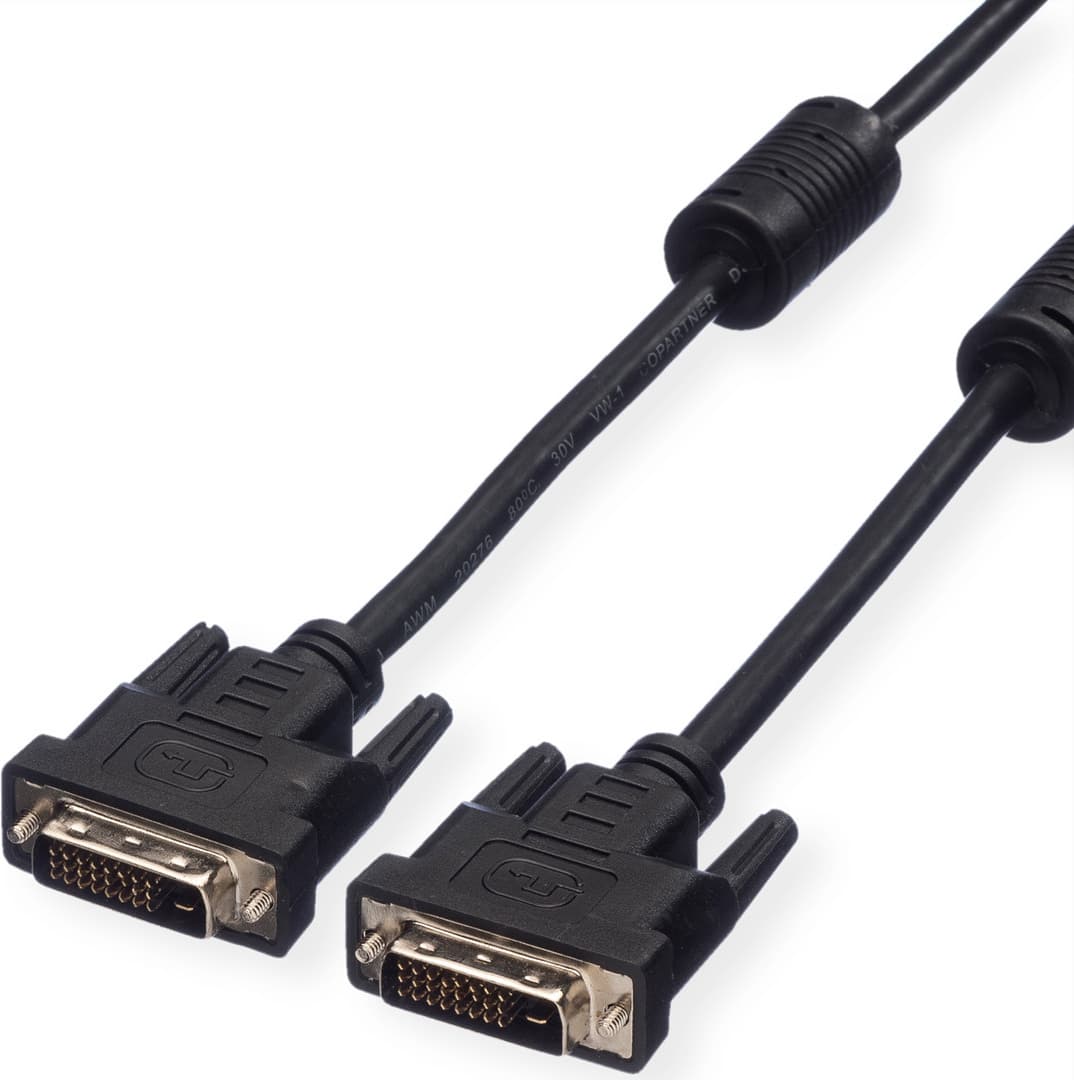 Кабел Roline, DVI(м) към DVI(м), 1m