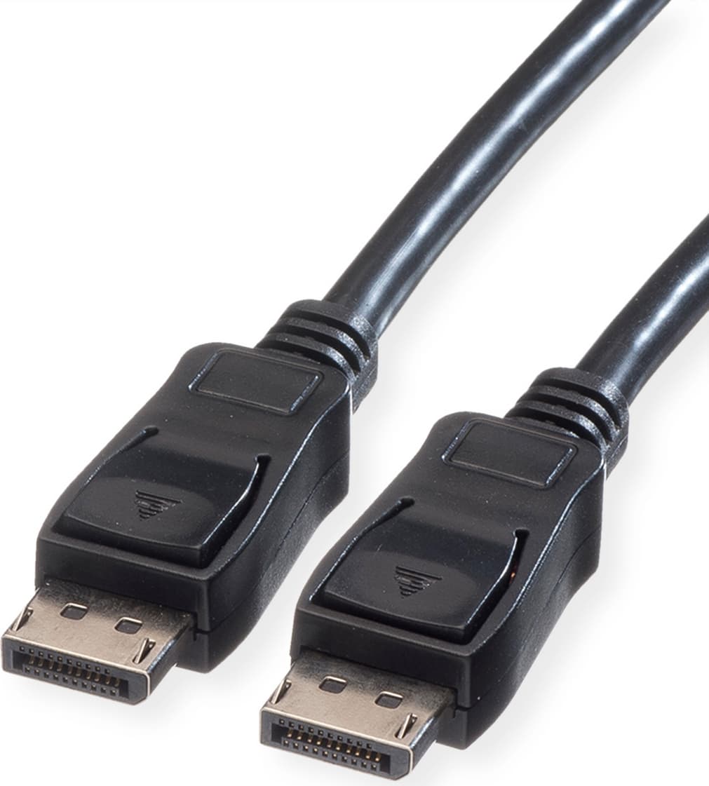 Кабел Roline 11.99.5601, DisplayPort(м) към DisplayPort(м), 1m, черен