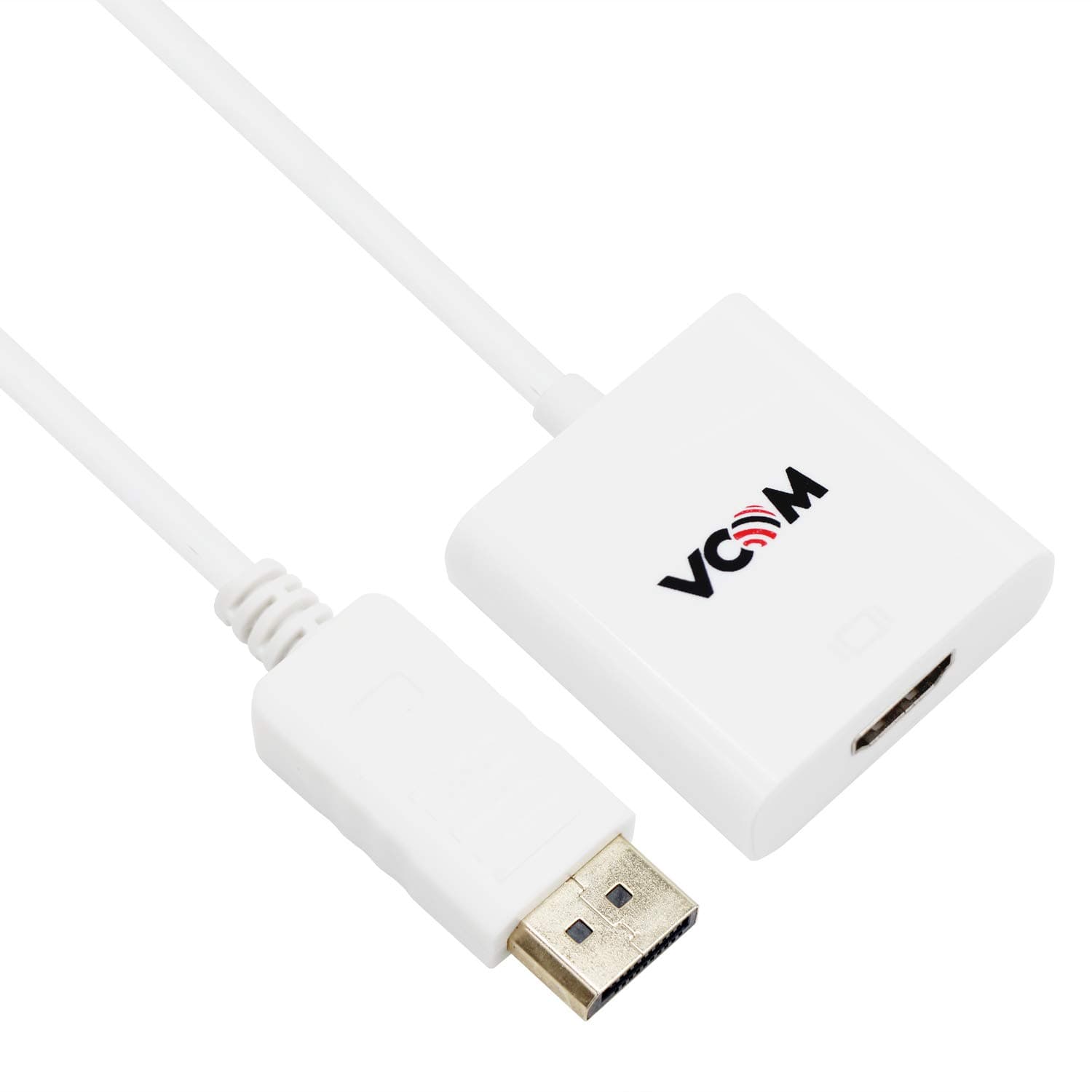 Преходник VCom, от DisplayPort(м) към HDMI(ж), бял