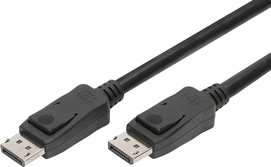 Кабел Assman AK-340106-020-S, DisplayPort (м) към DisplayPort (м), 2m, черен