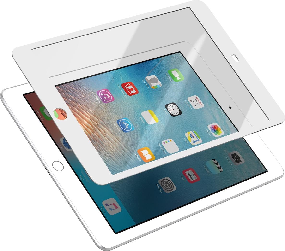 Качествено защитно покритие за iPad Air, iPad 5 (2017) - Moshi iVisor XT Clear (бял)