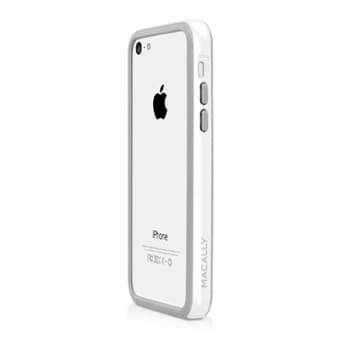Силиконов бъмпер за iPhone 5C - Macally Frame (бял)