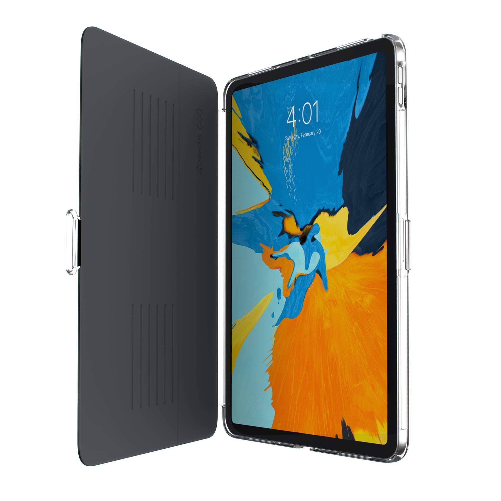 Калъф за таблет Speck Balance Folio за Apple iPad Prо, 11" (27.9 cm), удароустойчив, прозрачен/черен