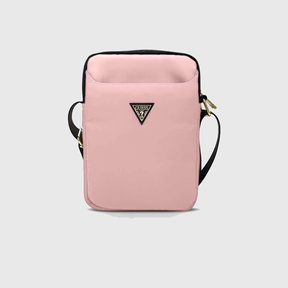 Чанта за таблет Guess Triangle Logo Tablet Bag 10 (GUTB10NTMLLP), до 10" (25.4 cm), розова