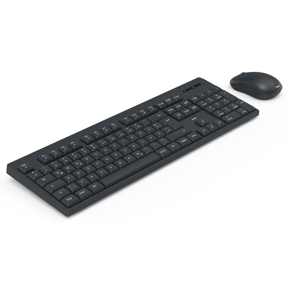 Комплект клавиатура и мишка Hama WKM-100, безжични, БДС кирилизация, Bluetooth, USB, черни