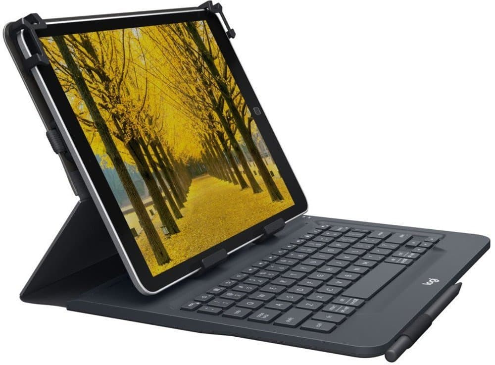 Калъф за таблет Logitech Universal Folio (920-008341), до 10" (25.4 cm), с клавиатура, Bluetooth, черен