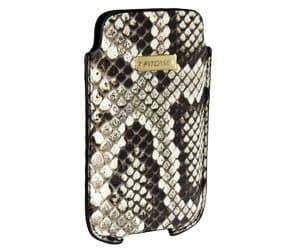 Кожен калъф от естествена змийска кожа за iPhone 4/4S - FitCase Pouch Snake Skin