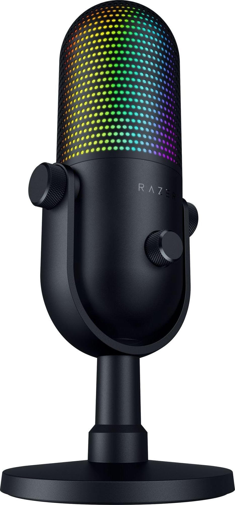 Микрофон Razer Seiren V3 Chroma (RZ19-05060100-R3M1), USB, със стойка, 20Нz~20kНz, цифров ограничител на усилване, Razer Chroma RGB подсветка, черен