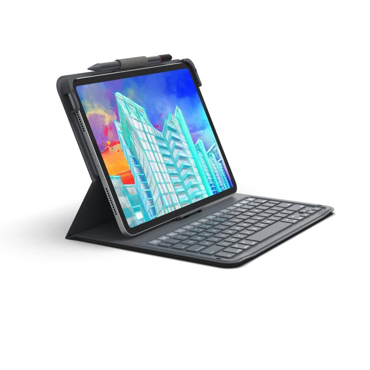 Клавиатура ZAGG Messenger Folio 2 Charcoal UK за таблет Apple-iPad 10.9 (10th Gen), сива