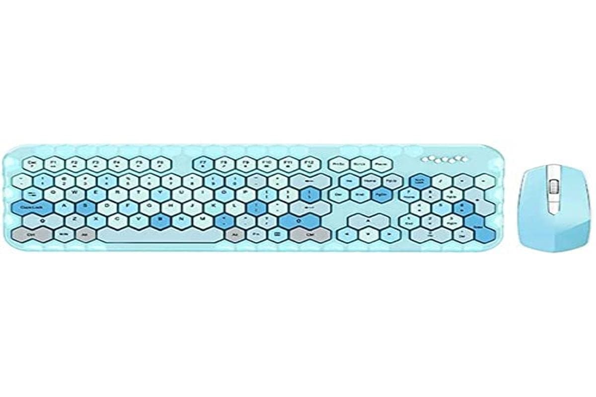 MOFII Honey Plus Wireless Keyboard and Mouse Set 2.4 GHz- комплект безжични клавиатура и мишка (син)