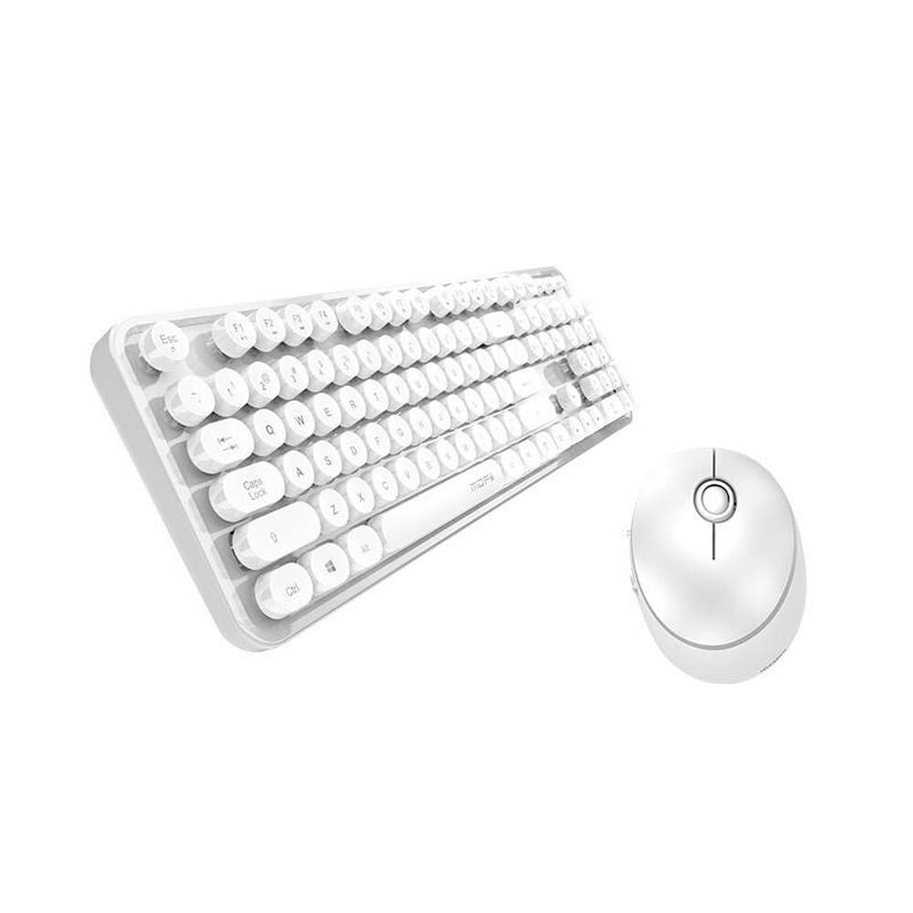 Комплект безжични клавиатура и мишка - MOFII Sweet Wireless Keyboard and Mouse Set 2.4 GHz (бял)