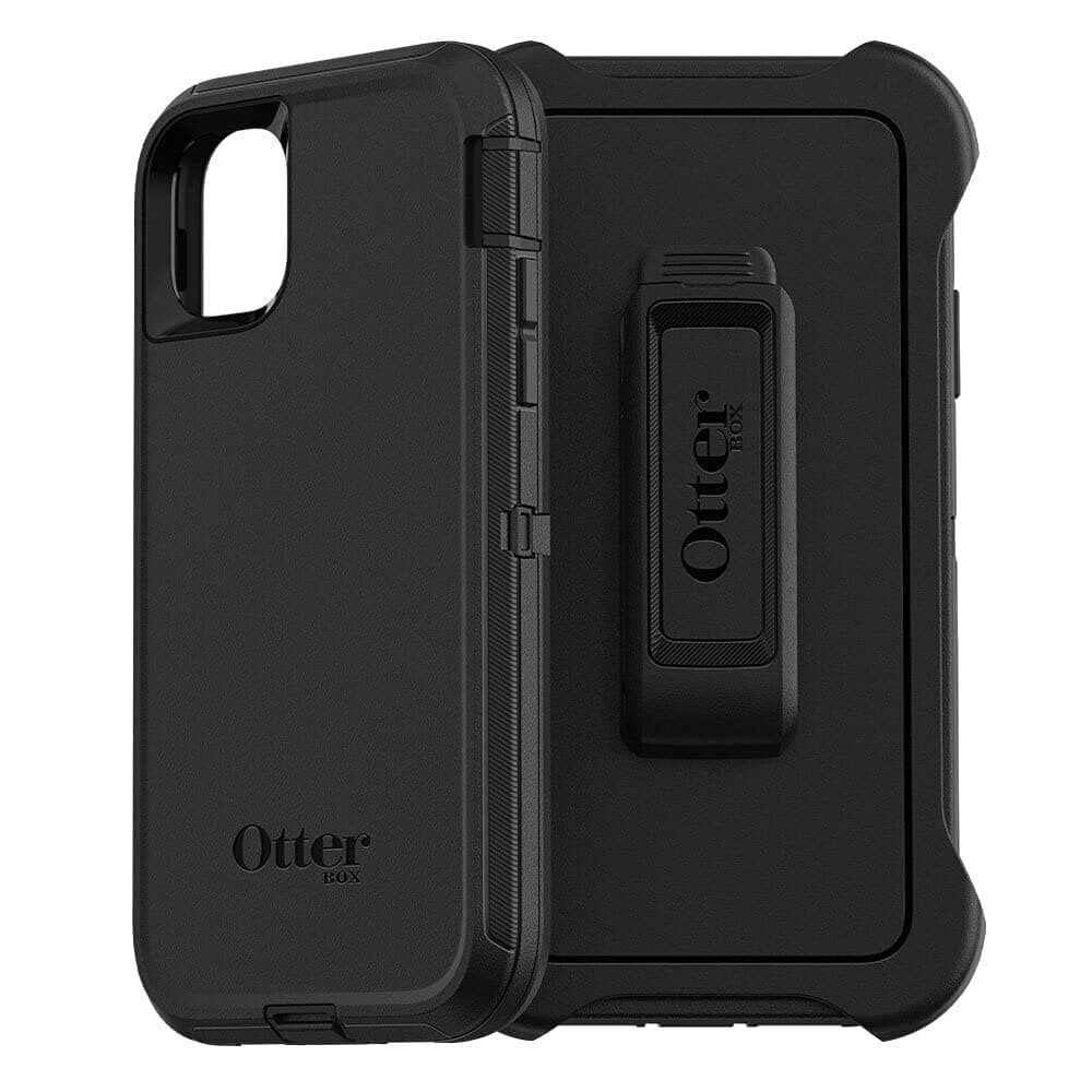 Калъф за Apple iPhone 11, хибриден, Otterbox Defender 77-62457, удароустойчив, черен