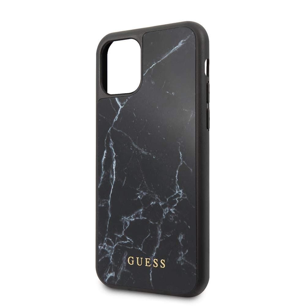 Калъф за Apple iPhone 11 Pro, хибриден, Guess Marble Hard GUHCN58HYMABK, черен