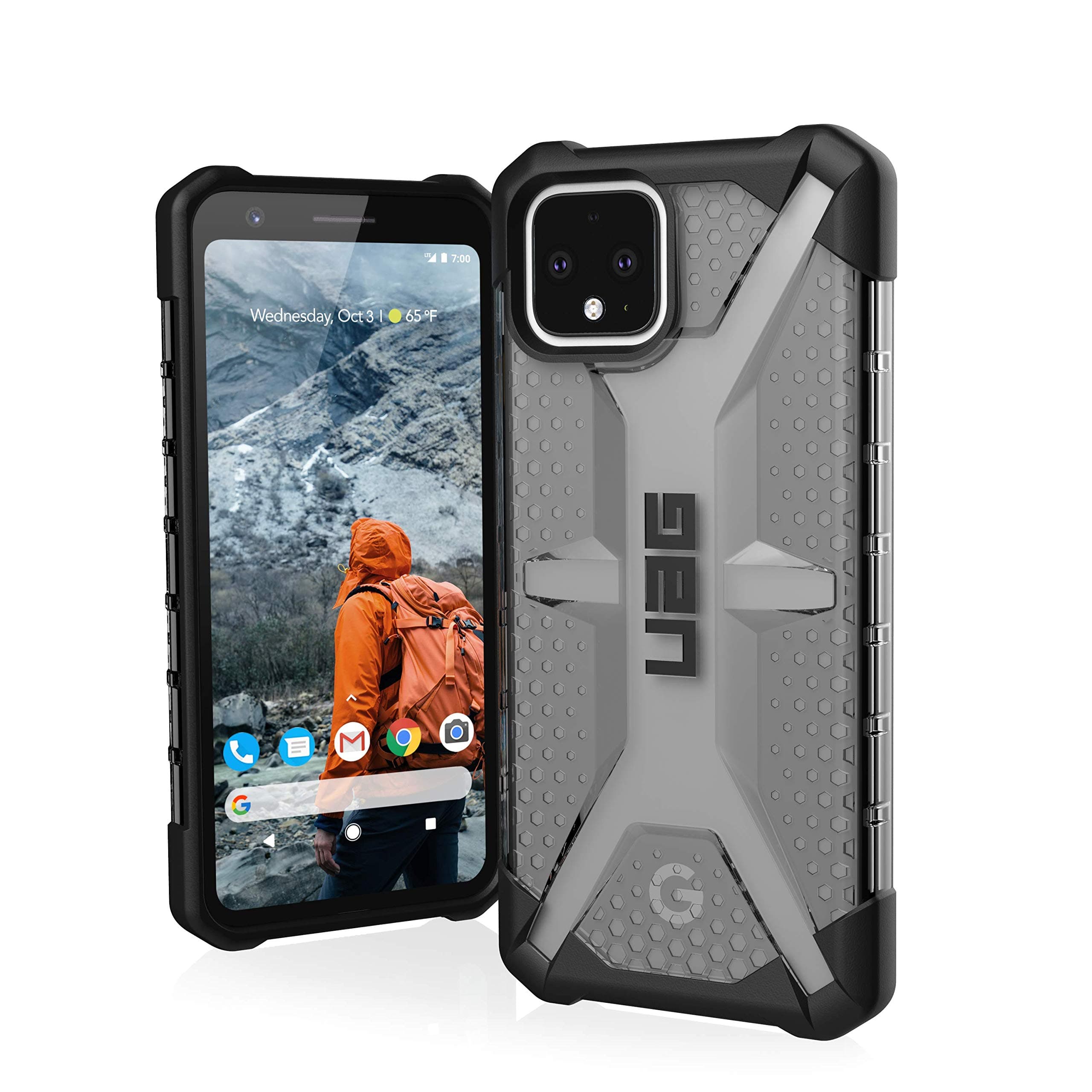 Калъф за Google Pixel 4, удароустойчив, хибриден, Urban Armor Plasma, черен
