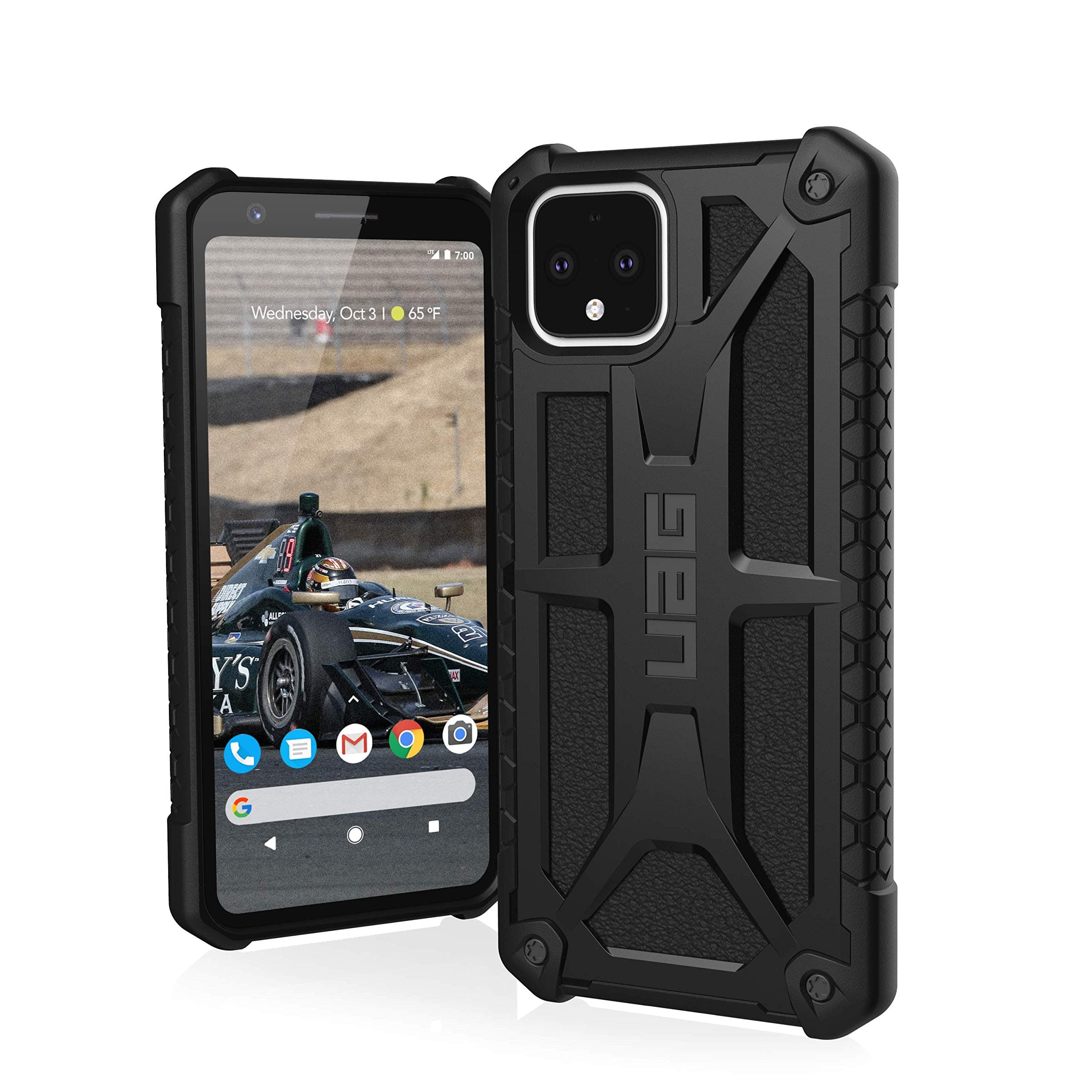 Калъф за Google Pixel 4, удароустойчив, хибриден, Urban Armor Monarch, черен