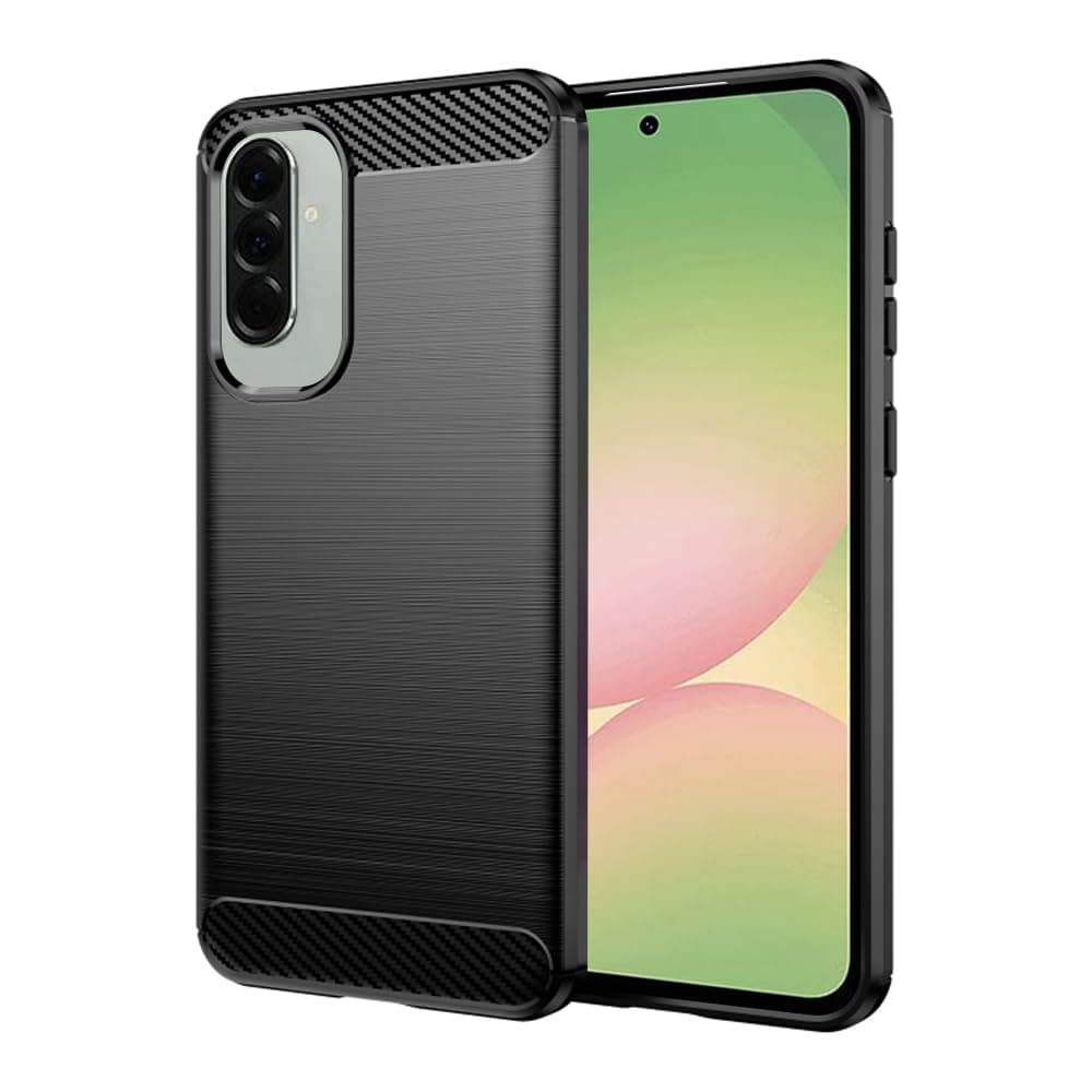 Тънък силиконов (TPU) калъф за Samsung Galaxy A56 5G (черен) - Techsuit Carbon Silicone Case