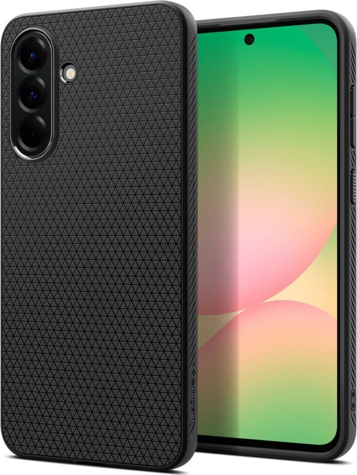 Силиконов (TPU) калъф с висока степен на защита за Samsung Galaxy A56 5G - Spigen Liquid Air Case (черен)