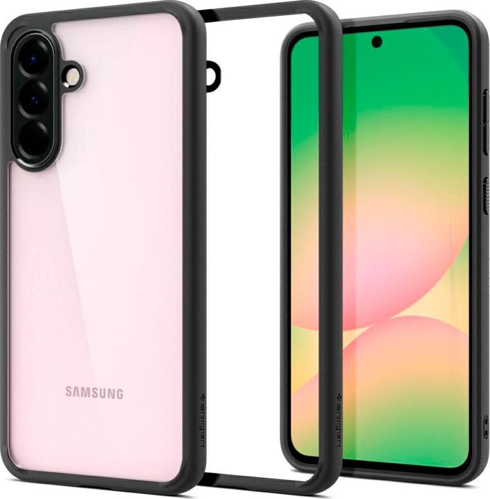 Хибриден кейс с висока степен на защита за Samsung Galaxy A56 5G - Spigen Ultra Hybrid Case (черен-прозрачен)