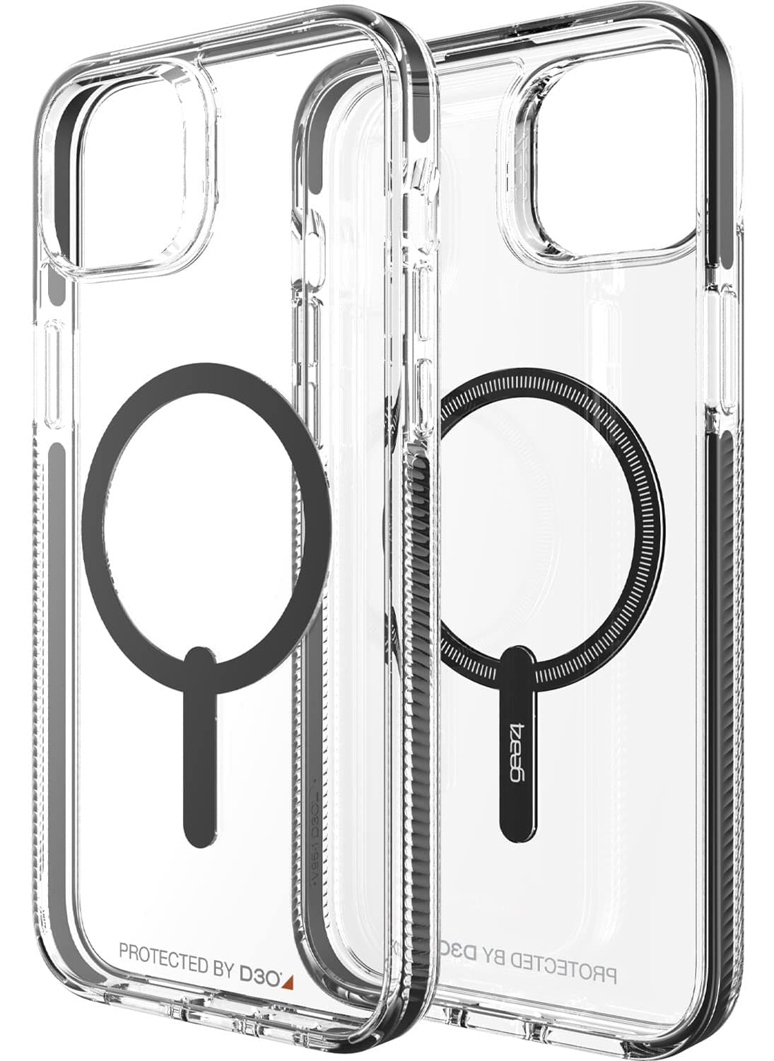 Калъф за Apple iPhone 14 Plus, Gear D3O Santa Cruz Snap, черен/прозрачен