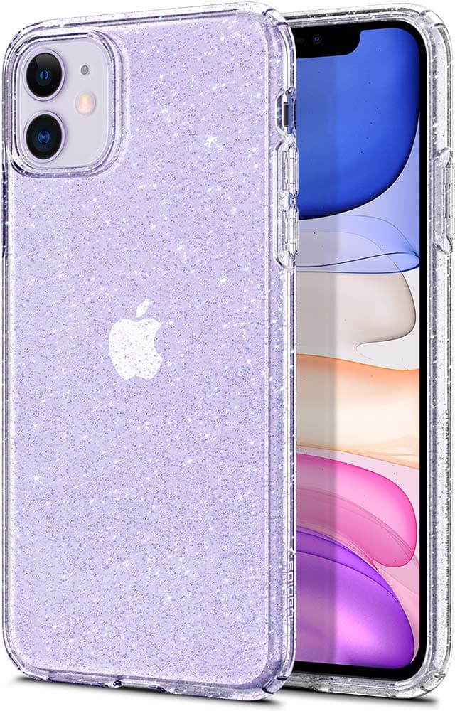 Калъф за Apple iPhone 11, термополиуретанов, Spigen Liquid Crystal Glitter (076CS27181), удароустойчив, прозрачен