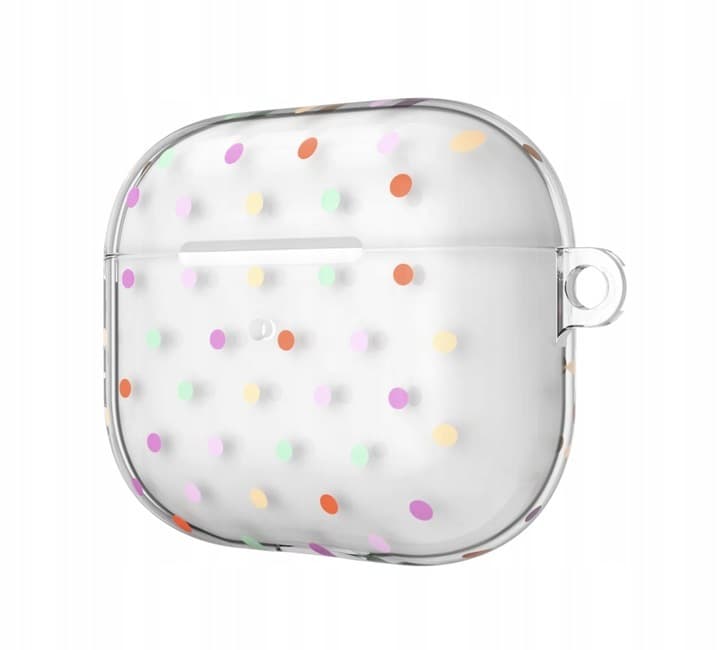 Удароустойчив силиконов (TPU) калъф за Apple AirPods 3 - SwitchEasy AirPods 3 Artist Color Dots Case (прозрачен)