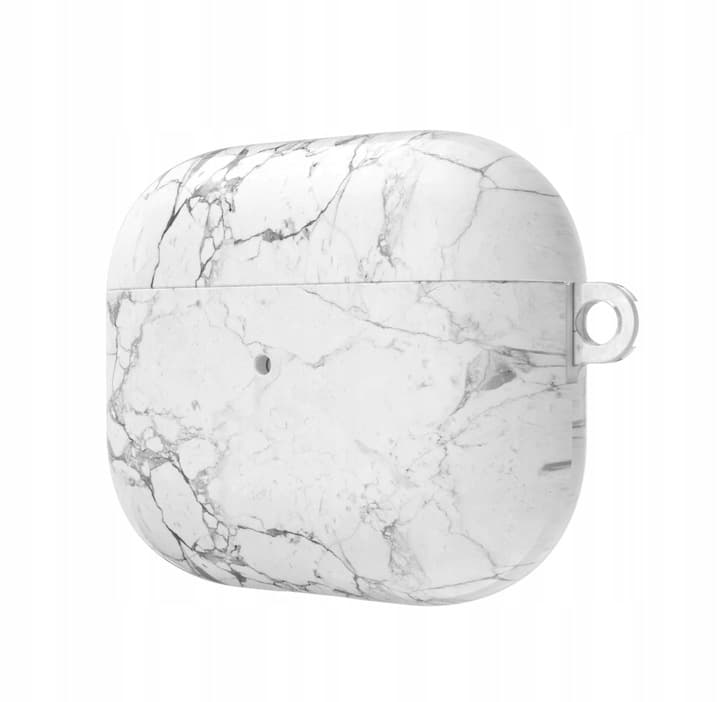 Удароустойчив силиконов (TPU) калъф за Apple AirPods 3 - SwitchEasy AirPods 3 Artist Marble Case (бял)