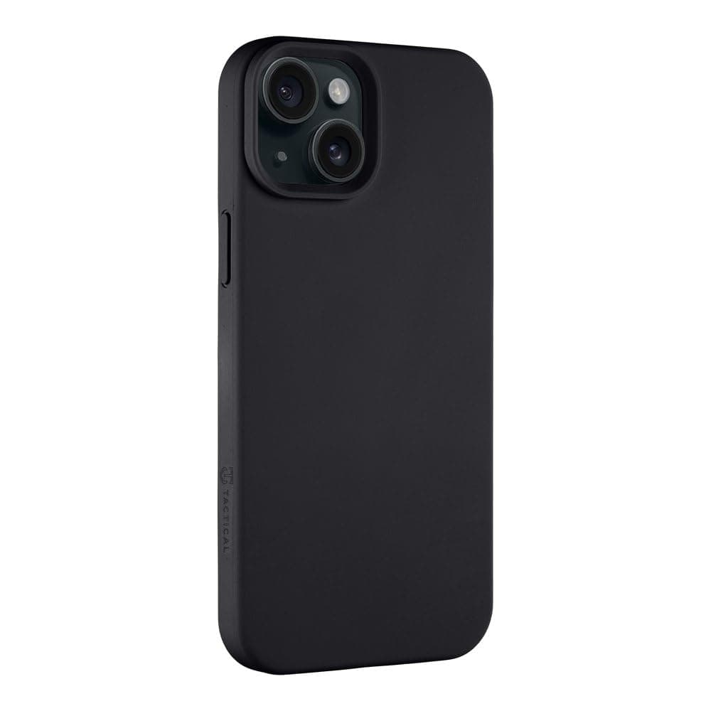 Калъф за Apple iPhone 15 Plus, силиконов, Tactical Velvet Smoothie Cover (57983116008), удароустойчив, черен