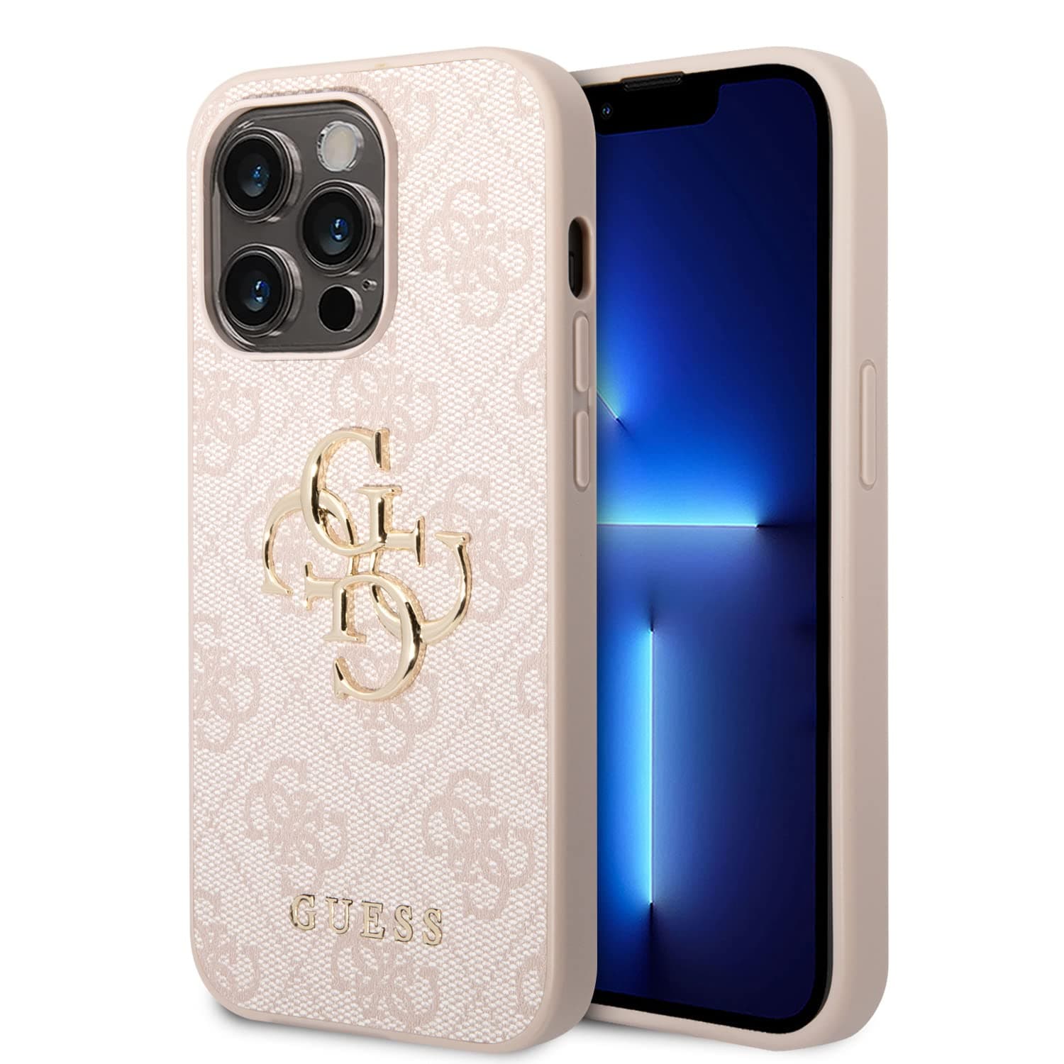 Калъф за Apple iPhone 15 Pro, термополиуретанов, Guess GUHCP15L4GMGPI, удароустойчив, розов