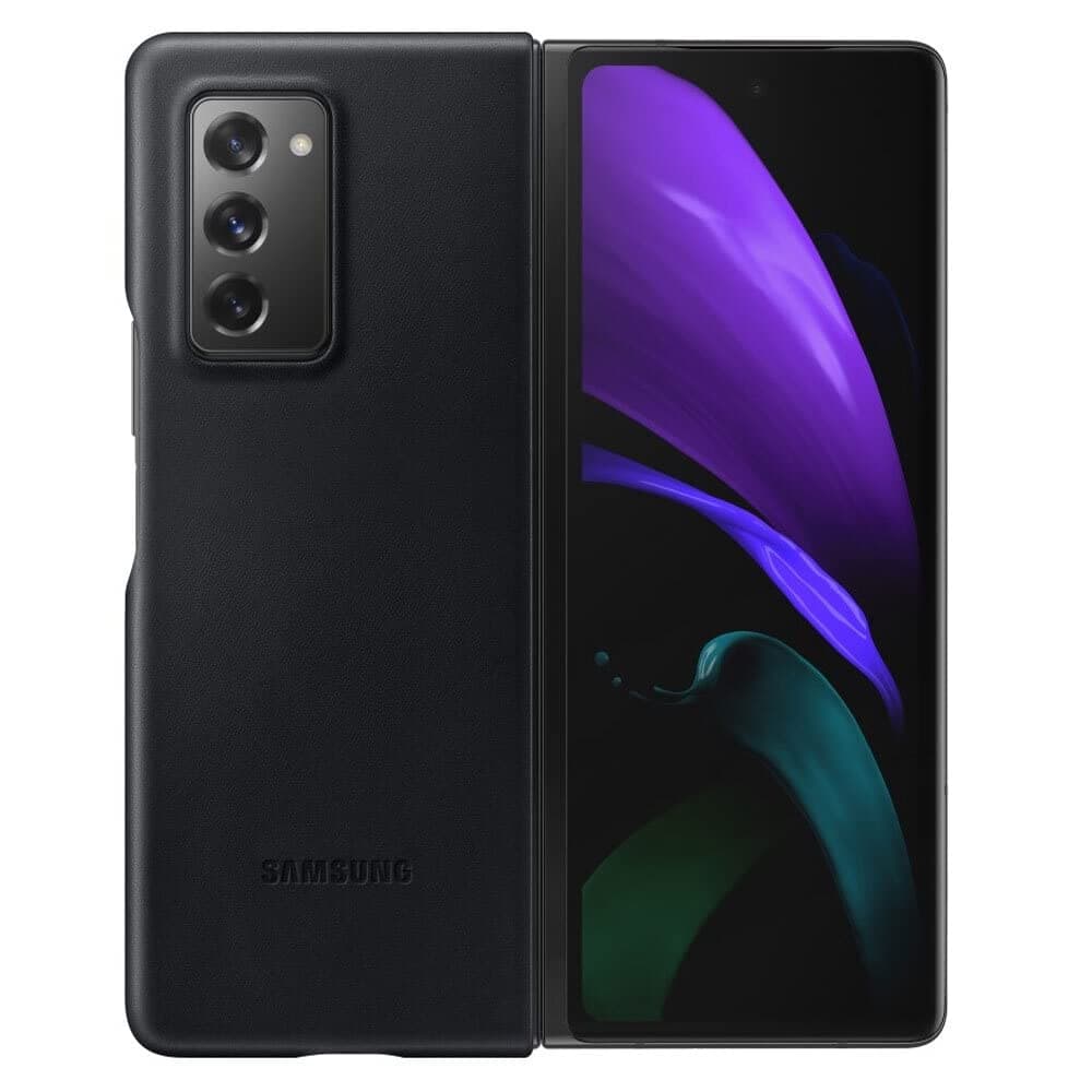 Калъф за Samsung Galaxy Z Fold 2, кожен, Samsung Leather Cover EF-VF700LBEGEU, черен